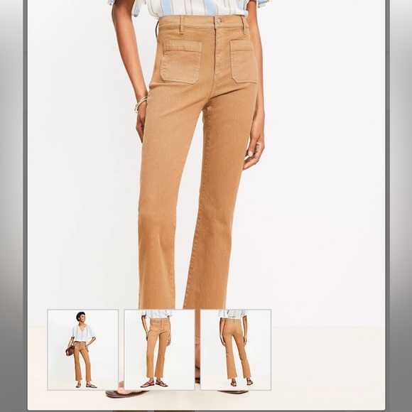 New Petite Patch Pocket Kick Crop Jeans - Picture 1 of 3